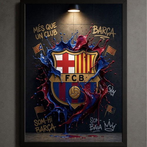 Barcelona FC framed print 30x40cm