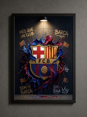 Barcelona FC framed print 30x40cm