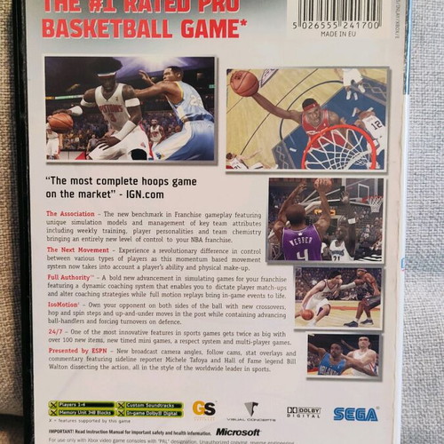 ESPN NBA 2K5 Xbox used in excellent condition
