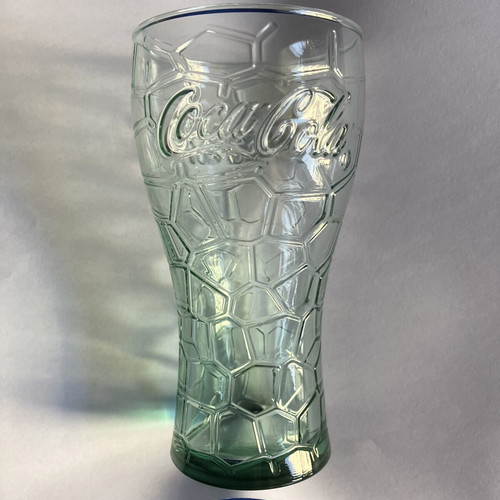 Coca-Cola collectible glass, embossed vintage design