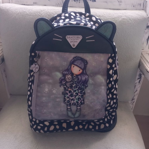 Santoro backpack used, black, 35 x 24 x 10 cm