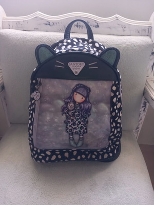 Santoro backpack used, black, 35 x 24 x 10 cm