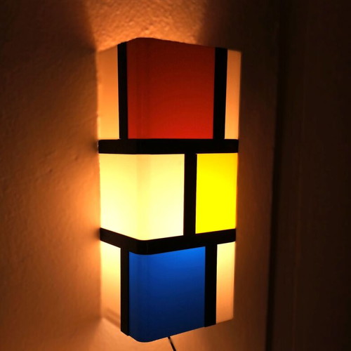 Wall Light Plexiglass Mondrian Style Bauhaus De Stijl Design new