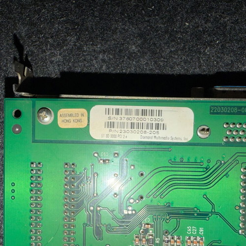 Diamond Stealth 3000 PCI graphics card used without memory expansion