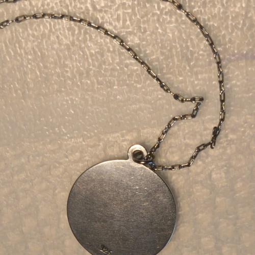 Vintage silver Scorpio pendant 925° like new with enamel