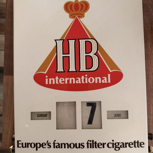Vintage HB International Cigarettes Perpetual Calendar like new