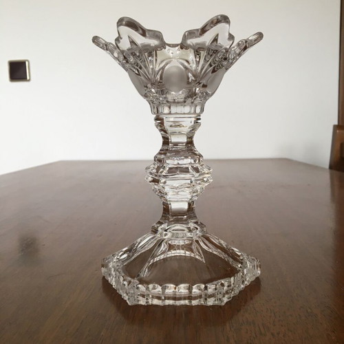 Vintage Bohemian crystal candlesticks like new