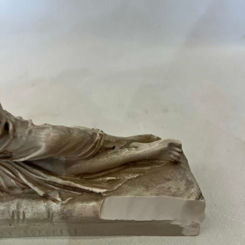 Pauline Bonaparte Borghese statue used, vintage 13x9