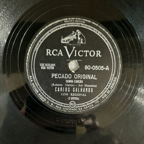 Carlos Galhardo Pecado Original 78 rpm Latin record used