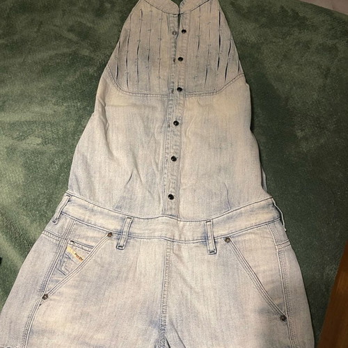 Diesel Jean jumpsuit used with open back, size S