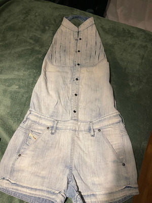Diesel Jean jumpsuit used with open back, size S