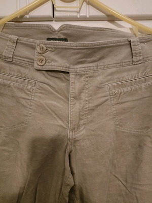 Sarah Lawrence velvet capri pants like new, beige, size 14