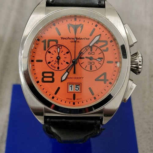 TechnoMarine US Navy Orange Chrono Big Date wristwatch used