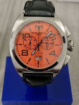 TechnoMarine US Navy Orange Chrono Big Date μεταχειρισμένο ανδρικό ρολόι