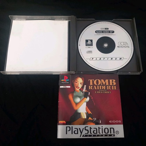 Tomb Raider 2 Platinum used, complete with manual