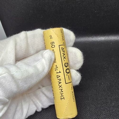 1 Drachma 1990 coin roll, new condition, pack of 50