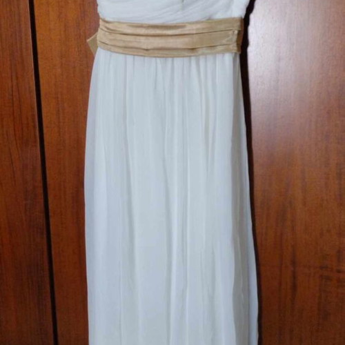 Luxury dress new from muslin and silk white