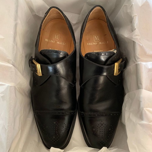 Bruno Magli shoes new, size 11.5, brown suede and black leather