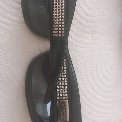 GF FERRE branded sunglasses with rhinestones, large, like new, black