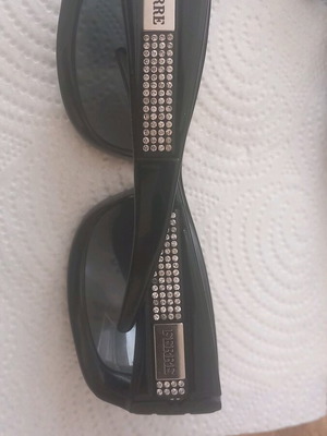 GF FERRE branded sunglasses with rhinestones, large, like new, black