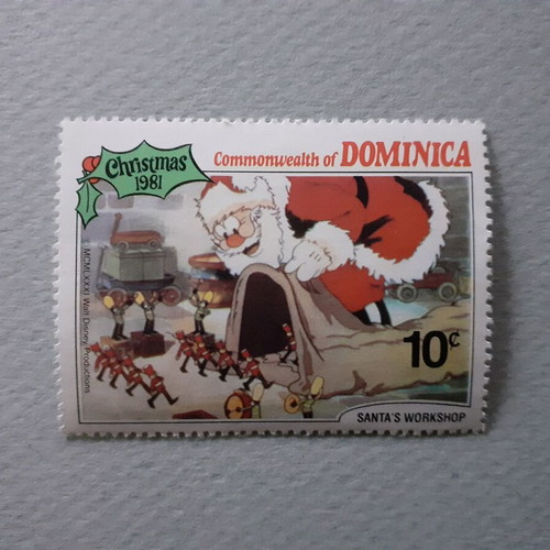 Disney Santa's Workshop Stamps Set 7 1981 new from Dominica