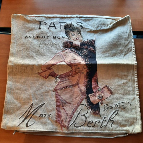 Vintage Decorative Pillowcase "Paris / French Chic" (Like New)