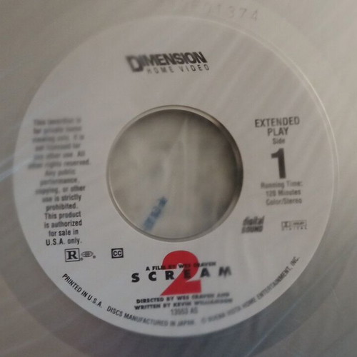 Scream 2 LaserDisc like new, horror