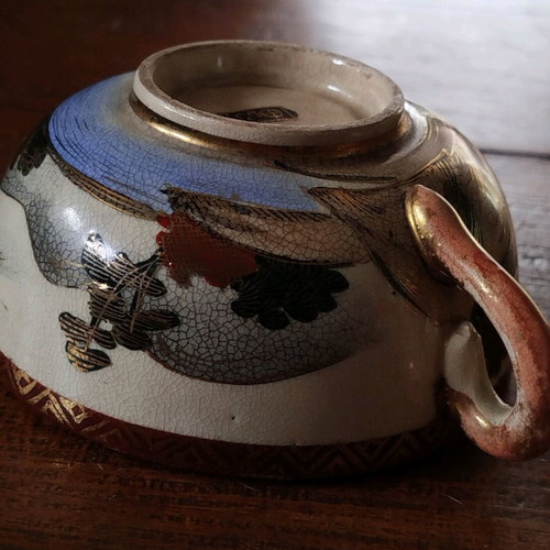 Chawan Japanese cup like new with saucer, 19th century