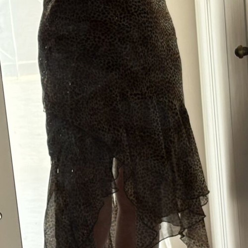 Love+Alicia asymmetrical leopard print dress like new