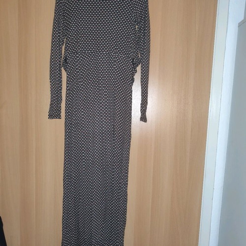 H&M long dress like new, colorful with belt