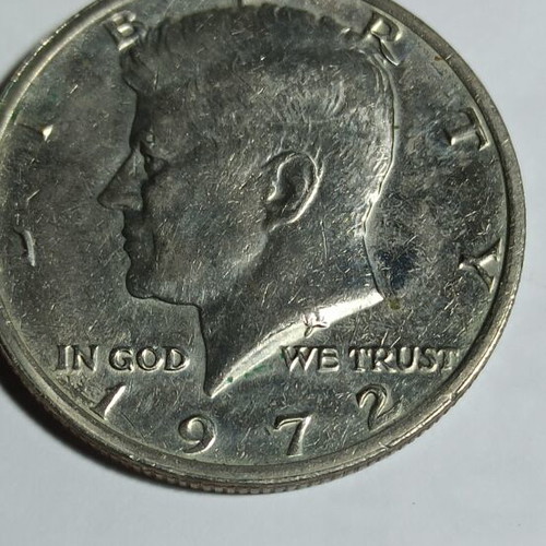 America Half Dollar 1972 used, copper nickel 11.34g 30.61mm