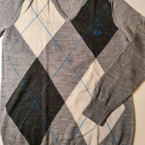 Fred Perry Small men's sweater used, gray, size S