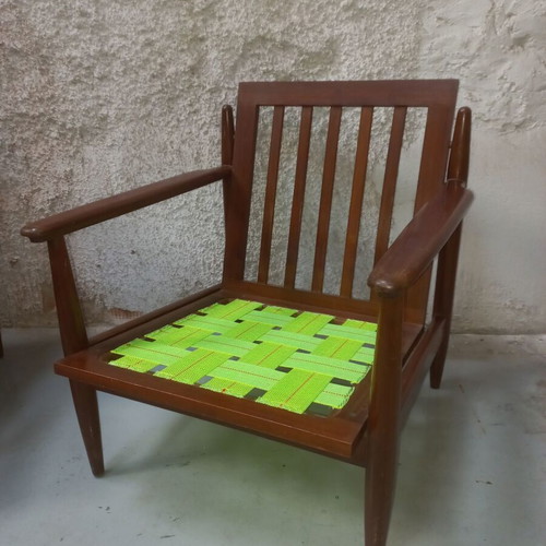 Danish armchairs like new, fully restored