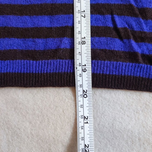 Laurèl Striped Knit Blouse size S like new, brown and purple