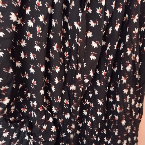 Thesis asymmetrical women's skirt black floral size L like new
