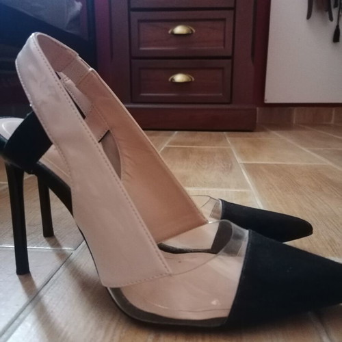 Zara sandals like new, size 37, black and beige