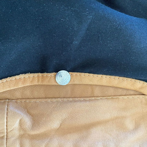 Replay leather jacket L slim fit like new beige