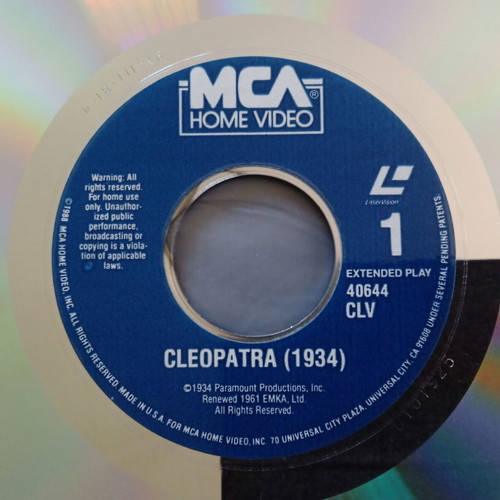 LaserDisc Cleopatra 1934 like new, drama