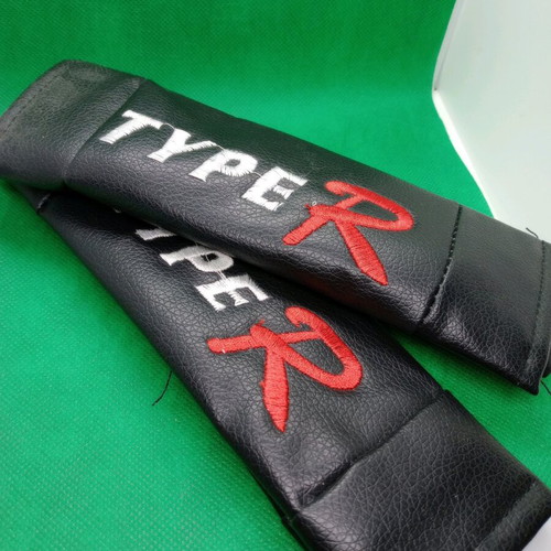 Car seat belt accessory new, TYPE R style, leather