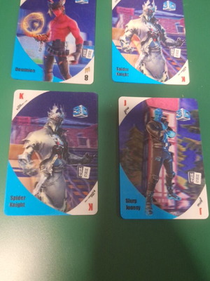 3D energy cards with Fortnite figures like new