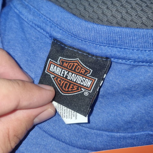 Harley-Davidson women's blouse M new with tags, heather royal blue