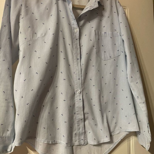 Women's shirt light blue with nautical pattern, like new, size L