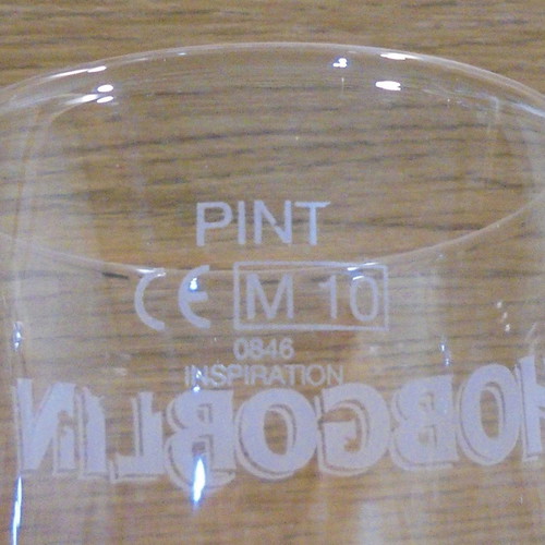 Hobgoblin beer set of two used promotional glasses 0.5l