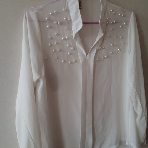 RLINEA blouse used with pearls white
