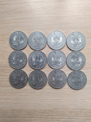 5 Drachma Coins 1930 like new, pack of 12, Greece