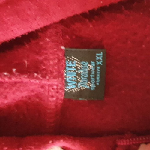 Men's burgundy hoodie jacket like new, size XXL