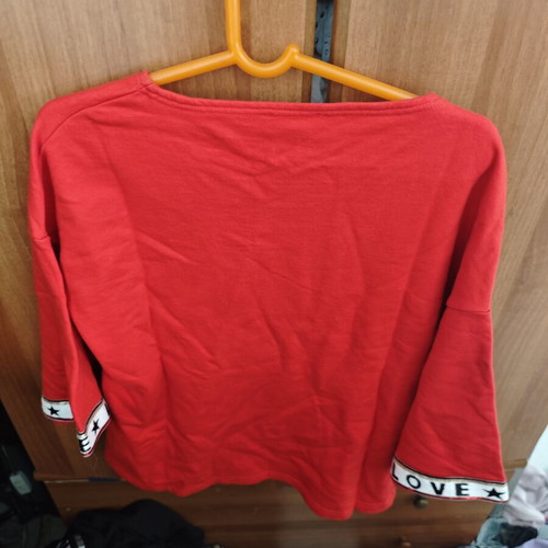 Cinderella women's blouse size L like new, white and red