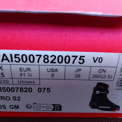 Atomic Pro S2 Nordic Ski Boots like new, compatible with Salomon