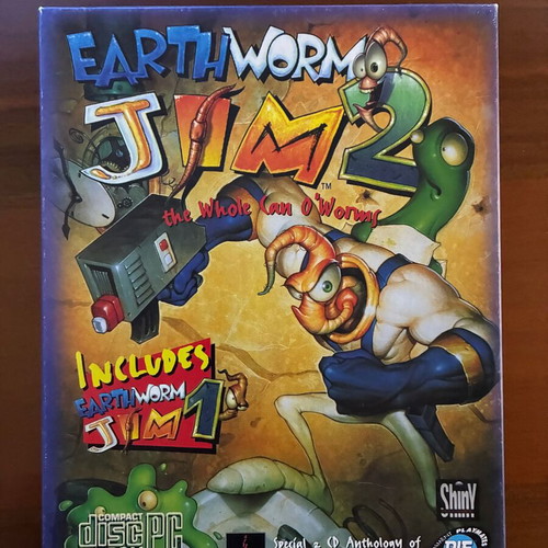 Earthworm Jim 1 & 2 PC game like new, complete in box