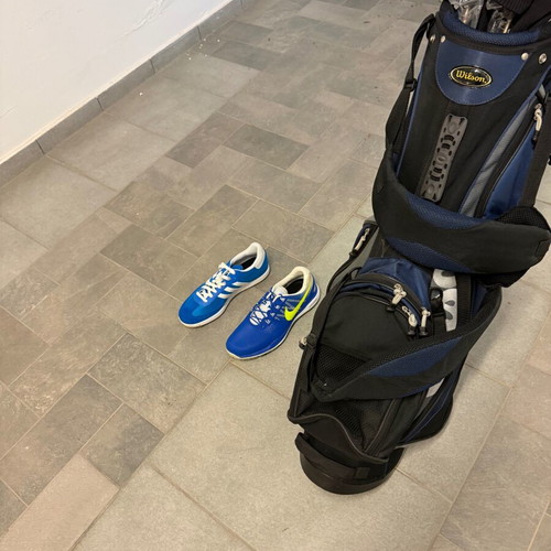 Wilson golf clubs and Adidas and Nike shoes size 44 2/3 new
